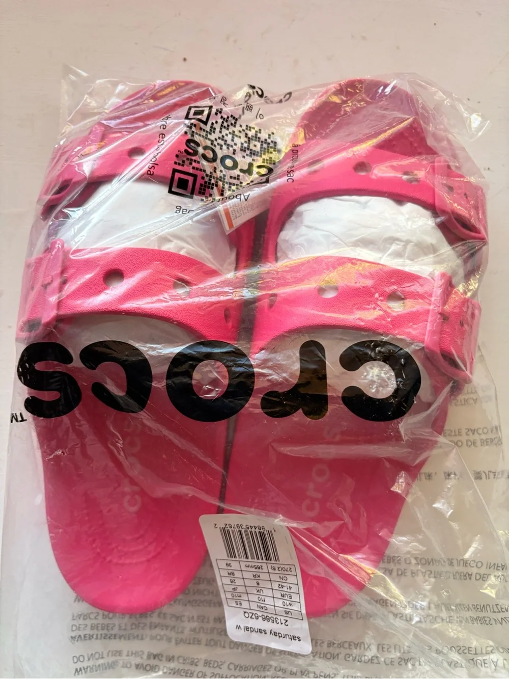 💙Crocs NWT Saturday Classic Slide Sandals - Hot Pink